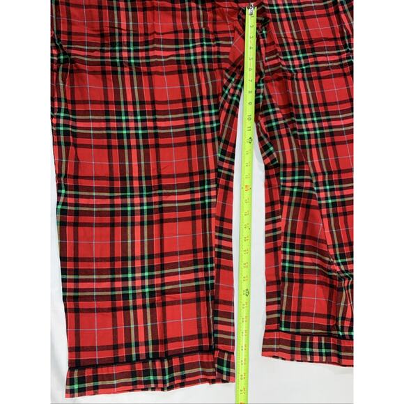 Sleepwear Pajama Set Women's 4X Plaid Red Christmas Holiday Tartan by Wondershop - Picture 14 of 16